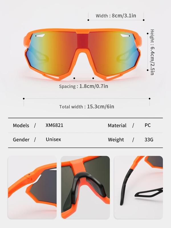 Outdoor Sports Hollow Out Cycling Glasses, Uv400 Anti-uv Sports Sunglasses, Summer Outdoor Glasses, Windproof & Dustproof Sports Sunglasses for Men & Women