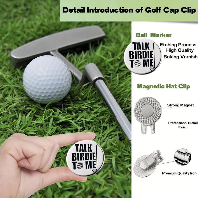 Funny Talk Birdie To Me Golf Ball Marker with Magnetic Hat Clip, Suitable for Golf Lovers Golfer, Golf Sports Accessories