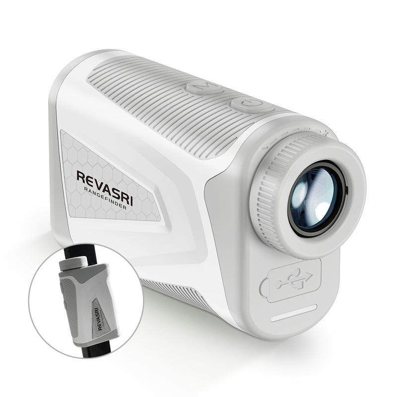 REVASRI Golf Rangefinder with Slope, Crystal Display, Flag Lock Vibration, Rechargeable Range Finders with Magnet Stripe