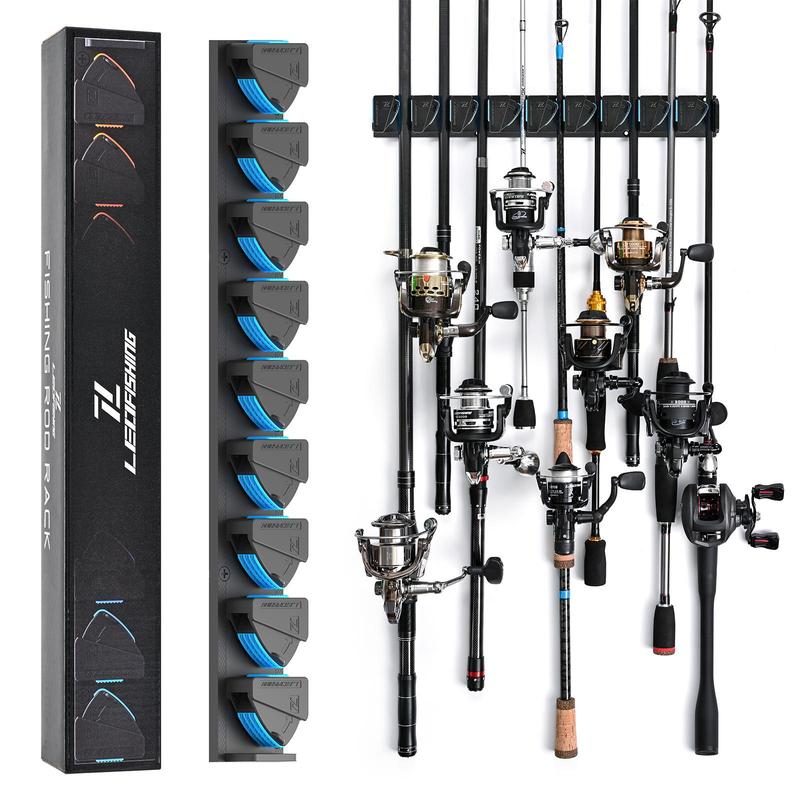 Fishing Rod Holder, 1 Set Wall Mounted Fishing Rod Rack, Fishing Rod Pole Holder, Fishing Accessories for Garage, Outdoor Fishing Accessories