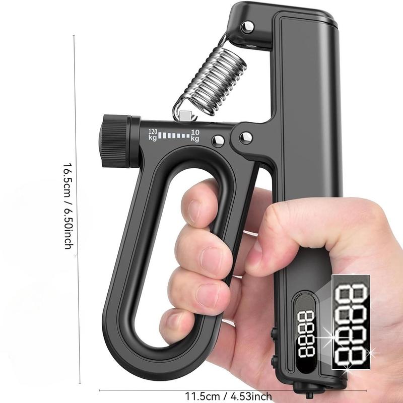 Adjustable Hand Grip Strength Training Equipment, Hand Grip Strengthener with Counter & Timer, Hand Exerciser for Athletes Sports