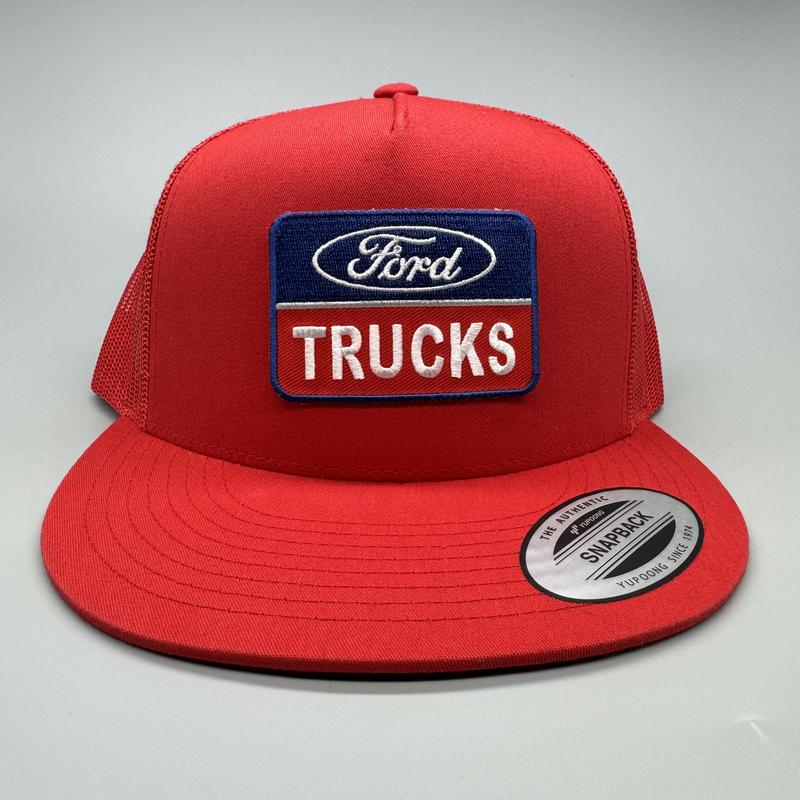 Ford Trucks Trucker Hat, Funny Hat, Retro Mesh Back Snapback, High Crown, Hunting Hat, Fishing Hat, Variations Available, Adult Size