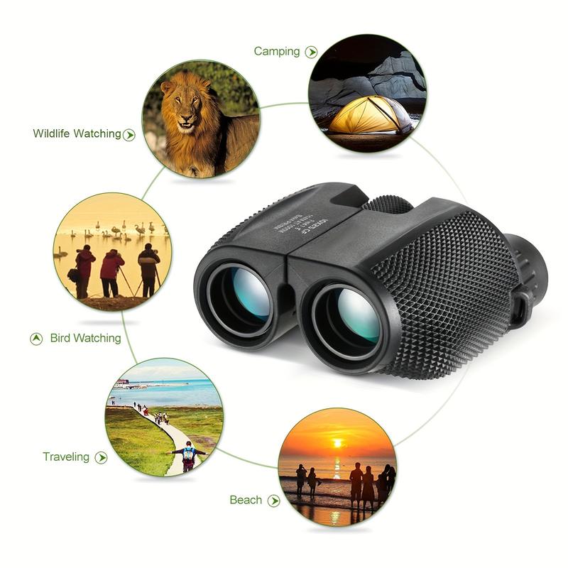 Professional binoculars 10x25 BAK4 prism high magnification portable hunting binoculars