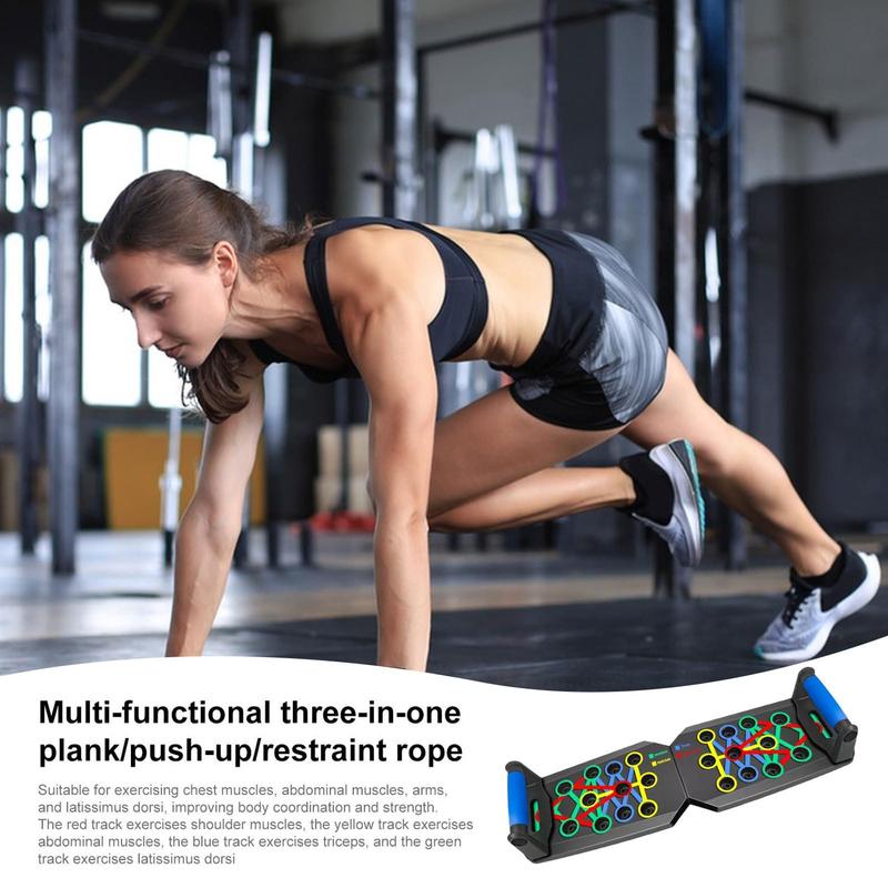 [New Shop Offer]  1 Pack Multi-Function Folding Push-Up Board, Folding Push-Up Training Board, Universal Abs Training Equipment push-up board