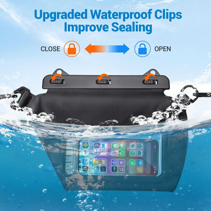 Waterproof Pouch, Screen Touch Sensitive Waterproof Dry Bag,Keep Your Phone Dry for Swimming Kayaking Boating Fishing Beach Diving Surfing