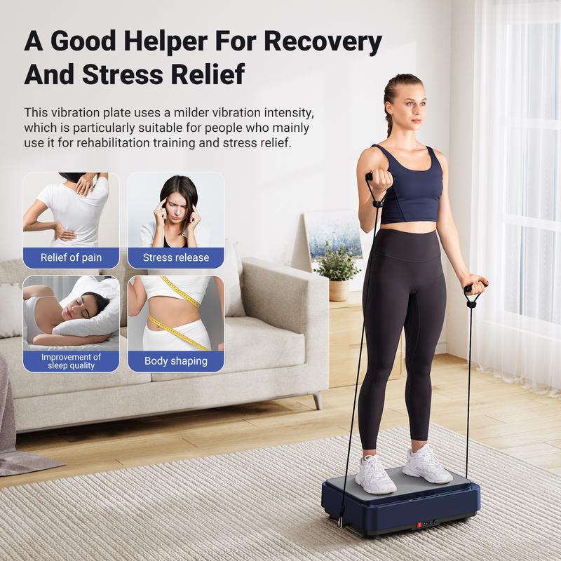 MERACH Mini Vibration Plate Exercise Machine, Lymphatic Drainage Machine, Whole Body Workout Vibration Platform for Fitness