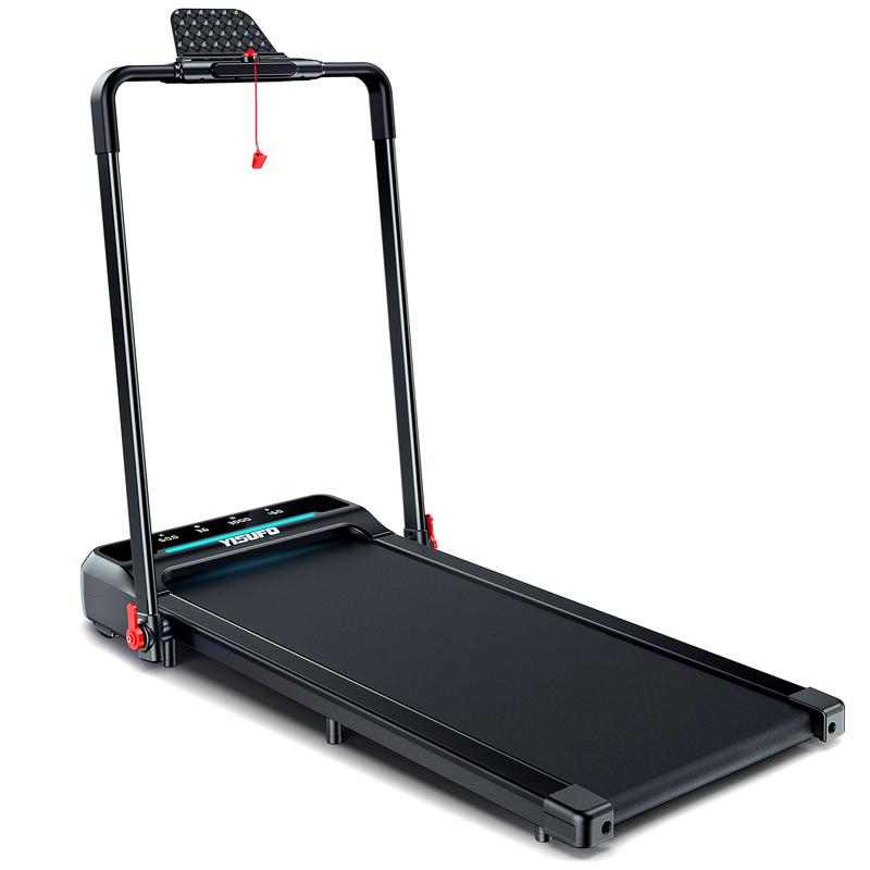 Folding Treadmills, 2 in 1 Under Desk Treadmill, 2.5HP Walking Pad, Running Machine for Home Office with Remote Control | LED Display | 0.6-7.6MPH | Free Installation