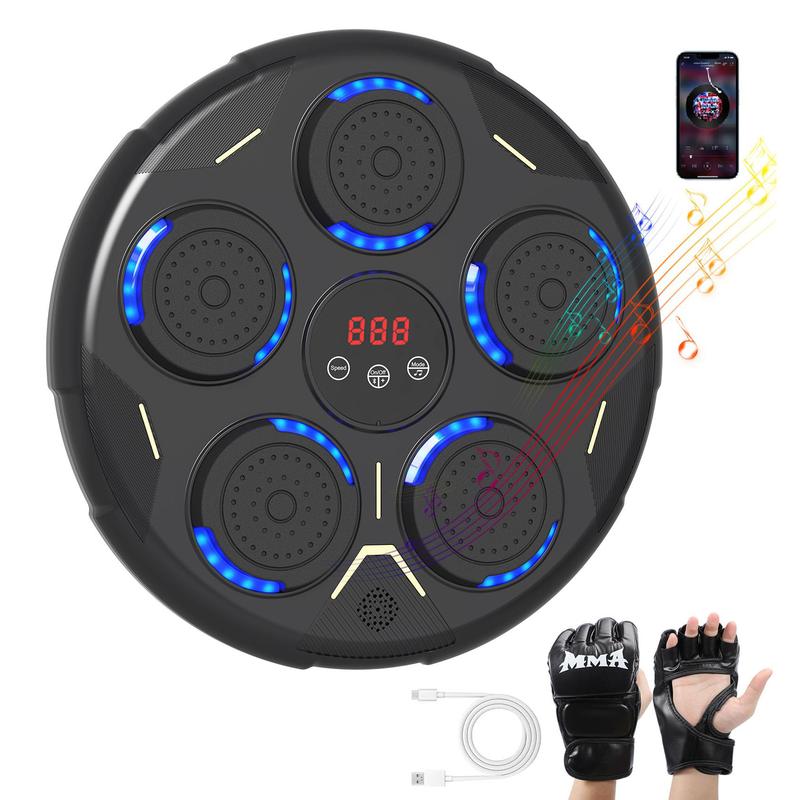 Music Boxing Machine, Boxing Machine Wall Mounted Music, Smart Boxing Equipment, Boxing Music Workout Machine with Gloves