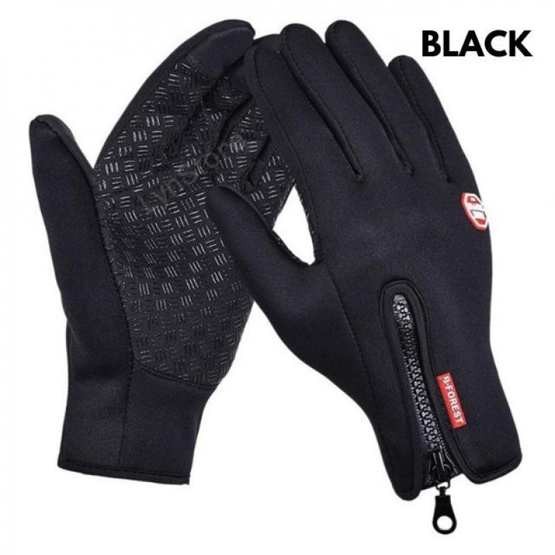 Touch Screen Riding Motorcycle Sliding Waterproof Sports Gloves, 1 Count Warm Winter Gloves with Fleece Lining, Motorcycle Accessories for Men & Women