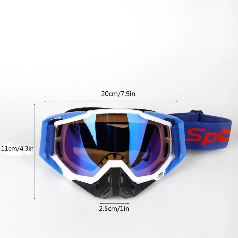 Motorcycle Goggles, Dirt Bike Goggles, 1 Pair Cycling Goggles, Off Road Goggles with Anti Fog UV Protection Lens, Outdoor Sports Goggles