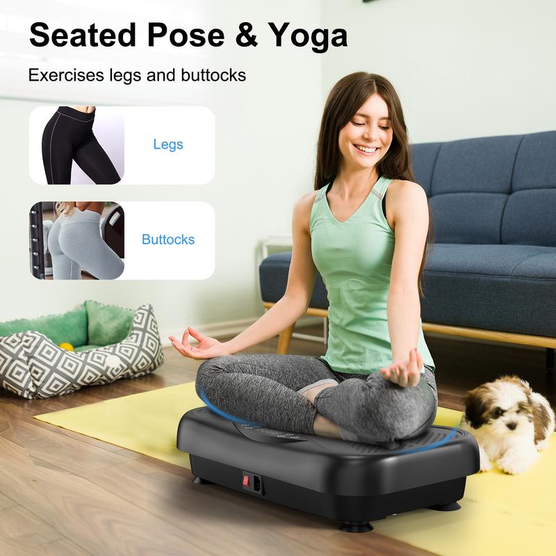 Vibration Plate Exercise Machine for Weight Loss & Toning, Lymphatic Drainage Machine, Whole Body Workout Vibration Platform for Wellness and Fitness