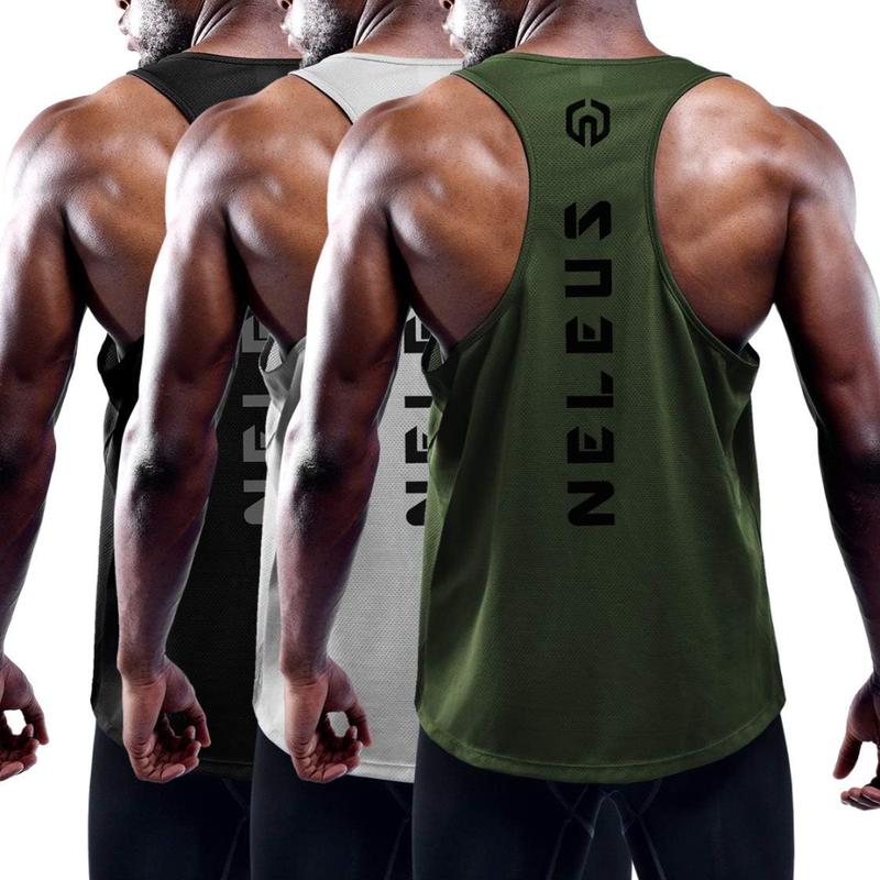 Men's 3 Pack Dry Fit Y-Back Muscle Tank Top