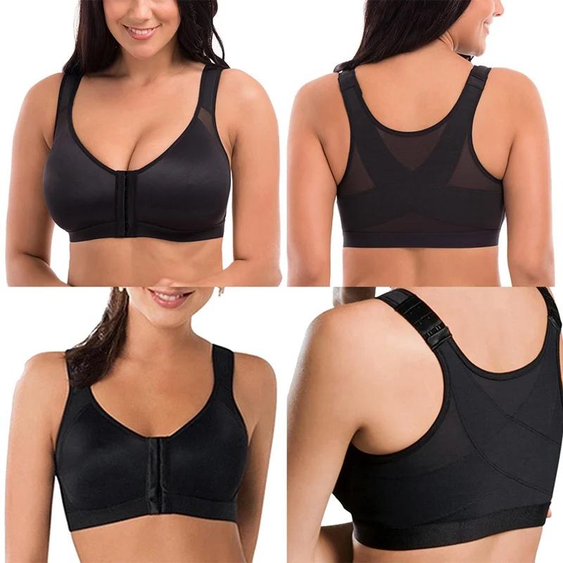 Posture Corrector Lift Up Bra - Women's New Cross Back Bra, Breathable Underwear, Shockproof Sports Support Fitness Vest Bras