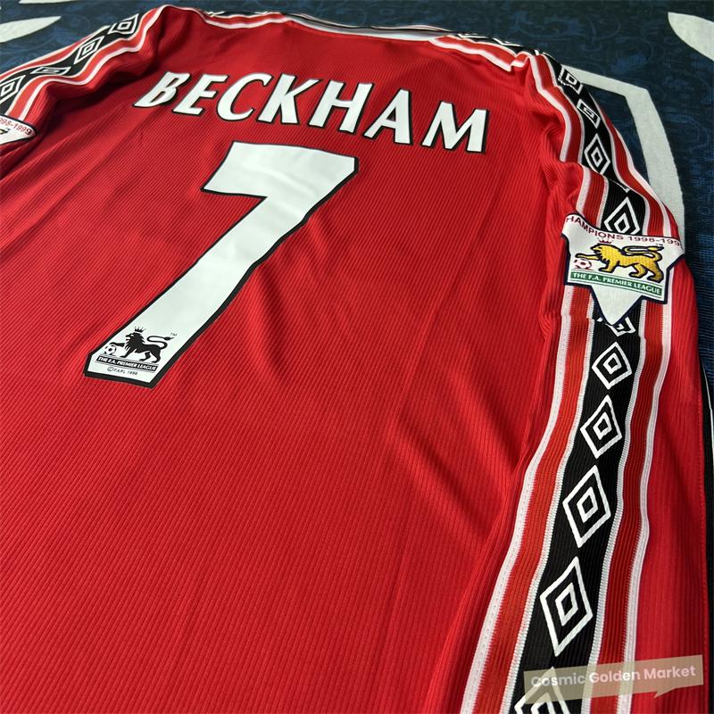 Soccer Jersey Fans Version Home kit Beckham #7 Red Short Sleeves