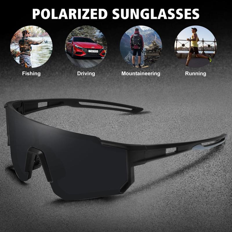 Polarized Sports Sunglasses for Men Women,Driving Fishing Cycling Mountain Bike Sunglasses UV400 Protection