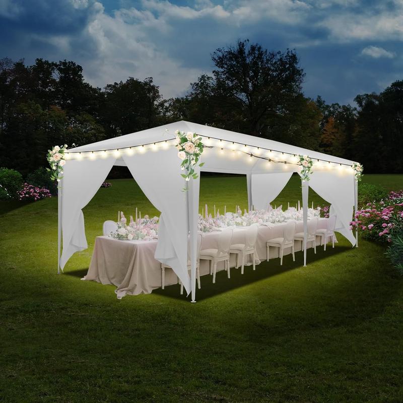 COBIZI 10'x20' Party Tent, Large Canopy Tent for Weddings, BBQ, Parties, Patio Camping Gazebo, Waterproof