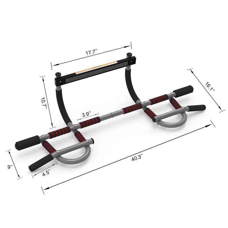 Pull-Up Bar For Door Frame Adjustable Portable Upper Body Fitness Workout For Home Gyms