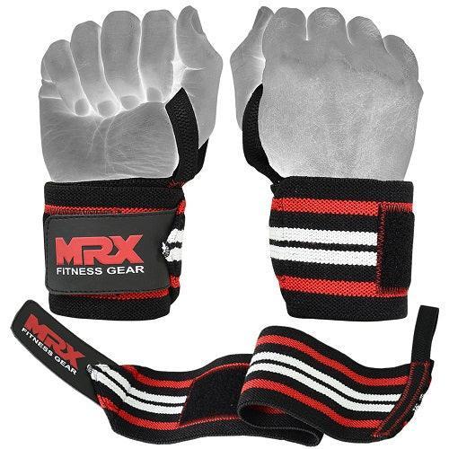 MRX Power Weightlifting Wrist Wraps for Men and Women - Premium Quality Bodybuilding Gym Workout Straps with Thumb Loops