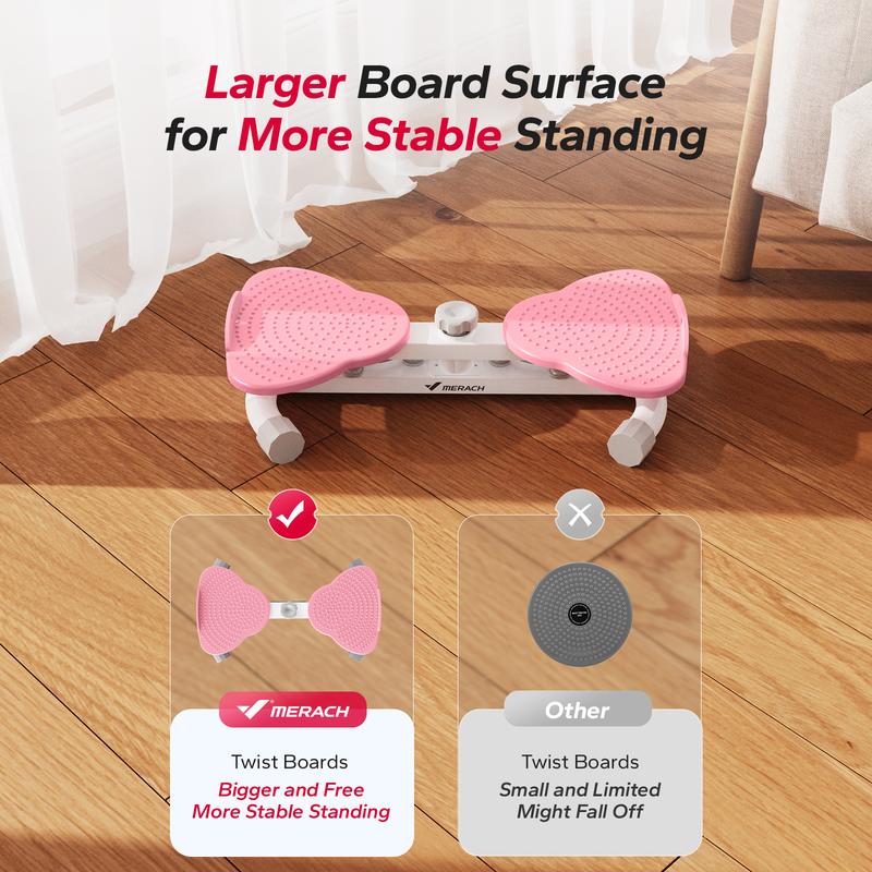 MERACH Waist twister, slim waist and toned abs, 300 lbs weighing, can stand with feet apart, double non-slip, no noise use