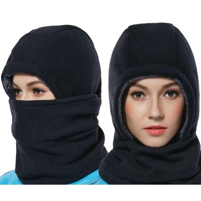 Three-in-One Winter Outdoor Warm Mask: Windproof Head Cover, Earmuffs, and Wool Thickened Warm Windproof Cold Protection Thickened Windproof