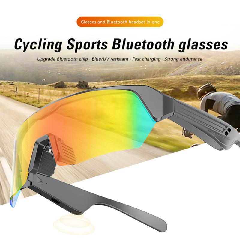 Smart Glasses, Bluetooth-compatible Smart Glasses, UV400 Anti-UV Sun Glasses, Outdoor Sports Glasses, Eye Care Fashion Glasses for Cycling, Climbing, Fishing, Skiing, Driving