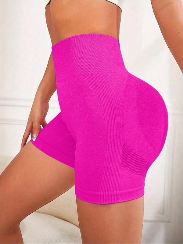 Women's Solid Ruched Athletic Sports Shorts, Breathable Comfortable High Stretch Yoga Shorts, Ladies Sportswear for Indoor Outdoor Wear