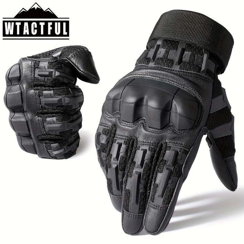 WTACTFUL Breathable Touch Screen Motorcycle Gloves With Hard Shell - Non-Slip, Comfortable Full-Finger Glove For Outdoor Sports Cycling