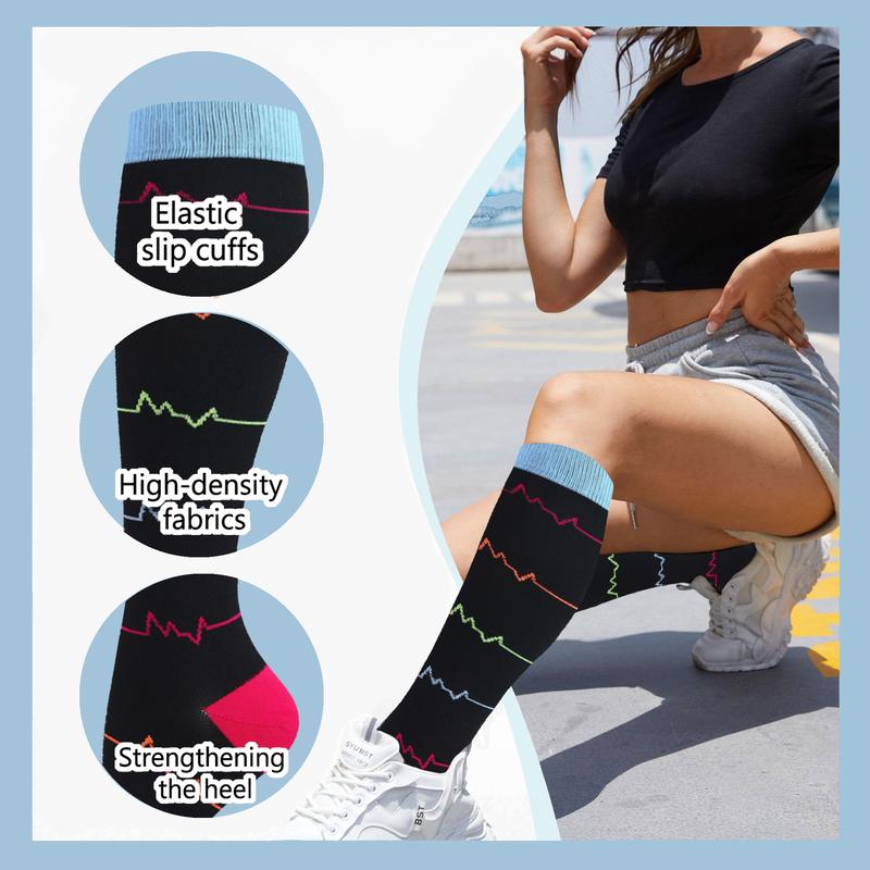 ISUNIE 4 Pairs Sports socks for Women & Men,Support for Sedentary Running Hiking christmas