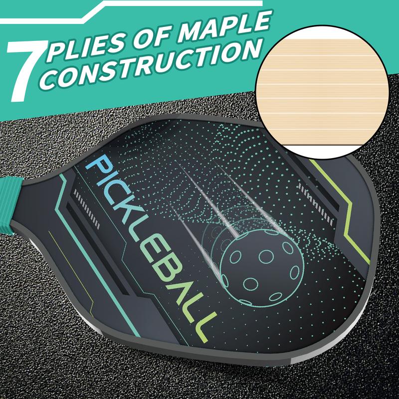 Paddles Set of 2 Paddles,4 Indoor Outdoor  Balls, Paddle Set of 2 Wood  Racket  Racquets Gifts for Men Women All Levels & Ages joola rocks us a carbonfiber paddle padel durafast40 pickleball vins guir pickle ball pickleball paddle USA Approved Tennis