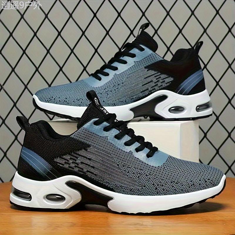 Men's Road Running Shoes, Stability Pronation, Sports & Outdoor, Lace-Up Closure, Low Top Design, Fabric Upper & Insole, Rubber Sole, Geometric Pattern, All-Season