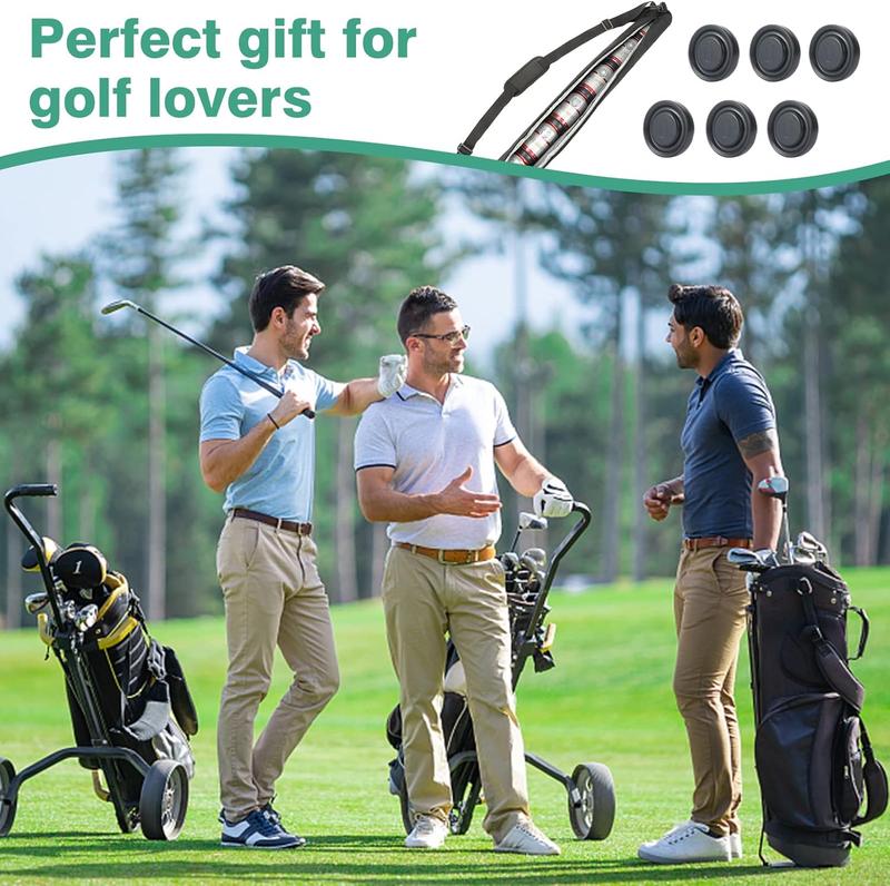 Golf Cooler Sleeve with 6 Ice Pucks- 7 Cans Golf  Cooler Bag Golf  Sleeve for Golf Bag to Keep Drinks Cold for Hours-  Golf Gift Golf Accessories for Fathers Men Women Golf Lovers