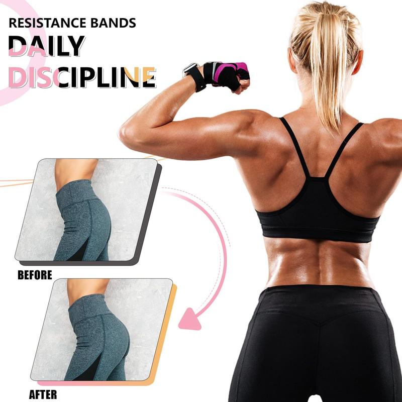 Exercise Bands, 3 Levels Fabric Resistance Bands for Working Out, Workout Bands Resistance for Women & Men, Multi-colored Fabric Booty Bands for Leg Strength Training, Rehab, Yoga