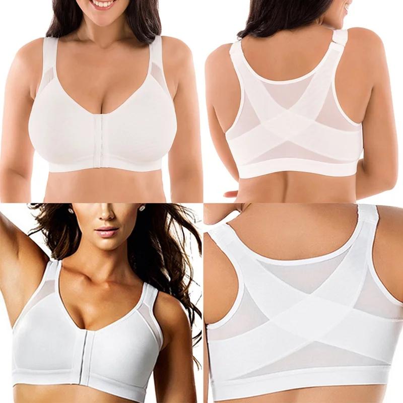 Posture Corrector Lift Up Bra - Women's New Cross Back Bra, Breathable Underwear, Shockproof Sports Support Fitness Vest Bras