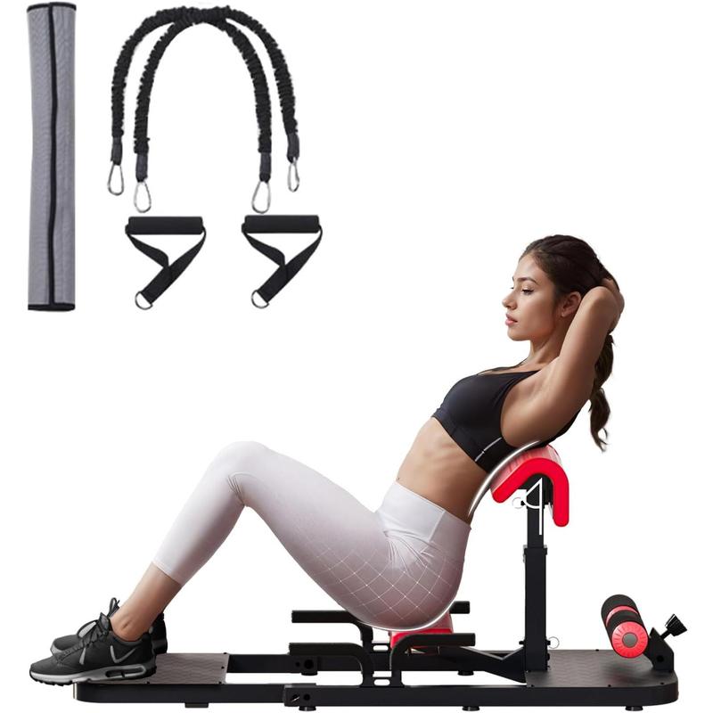 Hip Thrust Machine with High Resistance and Protectors Pad - 3D High Density Polyurethane Cushion - Premium Squat for at Home Gym-Comes with Handles to Exercise Your Arms