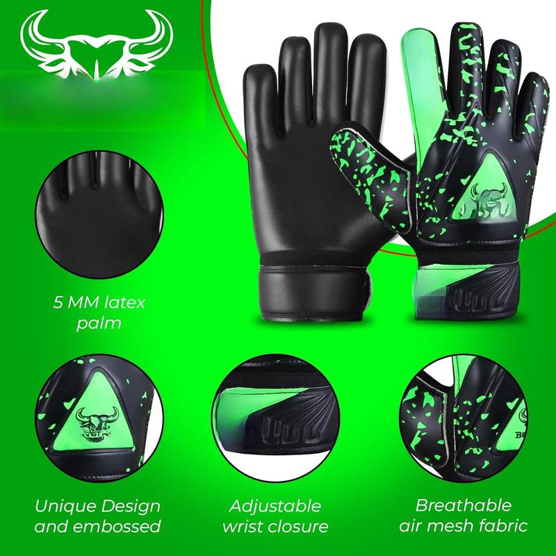 Goalkeeper Gloves for  Support Grip Youth Football Gloves  Junior Soccer Gloves for  6-15 Men  Boys Football Gloves