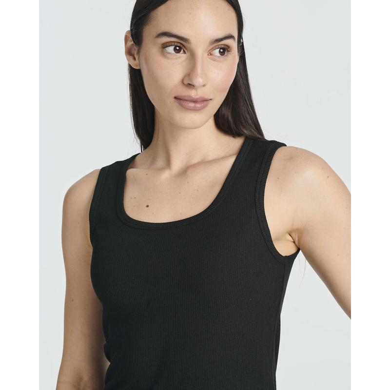 Real Essentials 5 Pack: Women's Ribbed Sleeveless Tank Top - Yoga Casual Tops