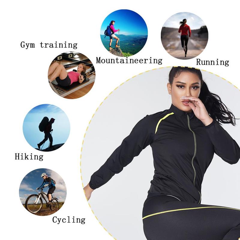 Sauna Suit Women Workout Sweat Waist Trainer Long Sleeve Womens Jacket for Fitness Running,Ladies Sportswear for All Seasons