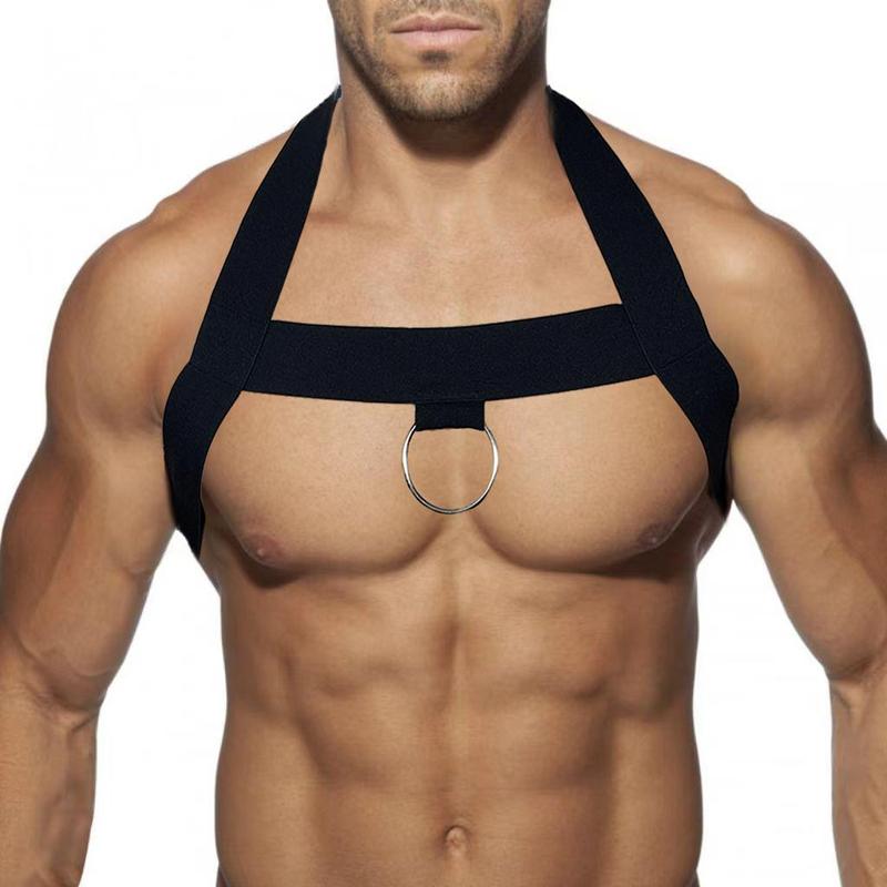 Men's Ring Linked Elastic Chest Strap, High Elasticity Chest Strap, Sports & Outdoor Clothing Accessories for Daily Exercise