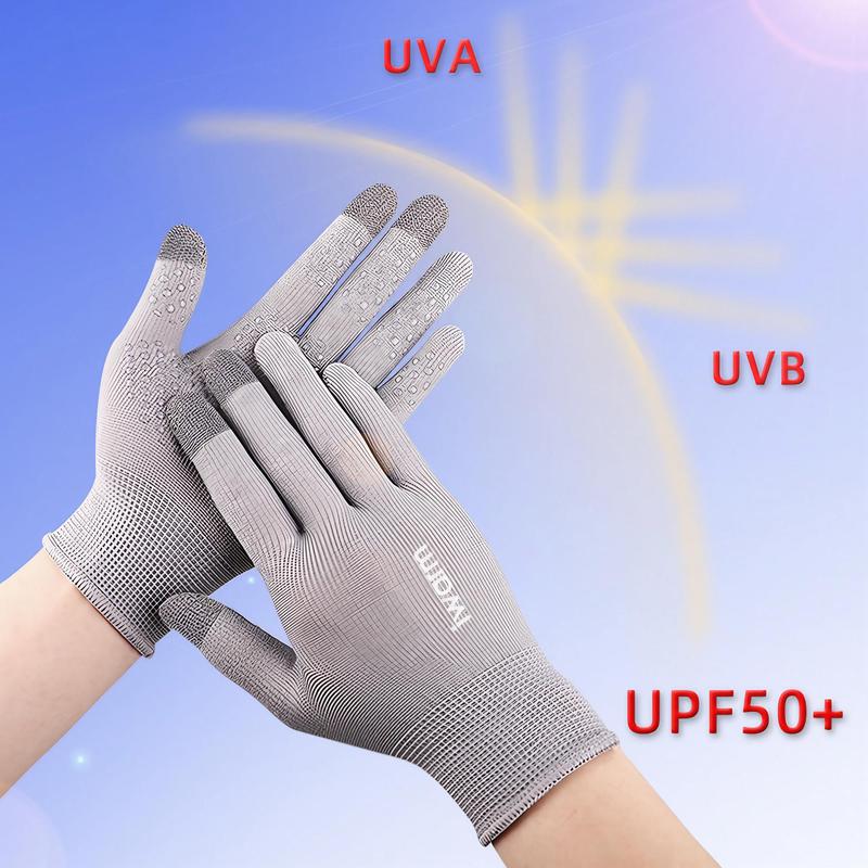 Breathable Sun Protection Cycling Gloves, 1 Pair Non-slip Touch Screen Gloves, Outdoor Sports Gloves for Men & Women