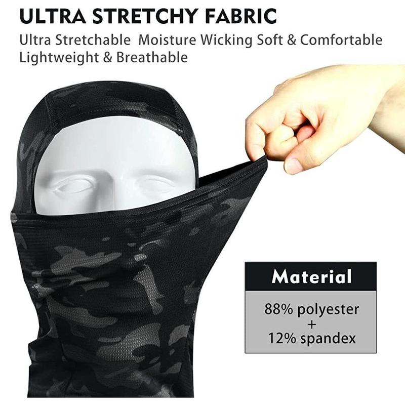 Camo Balaclava Face Mask UV Protection Ski Sun Hood Tactical Masks for Men Women