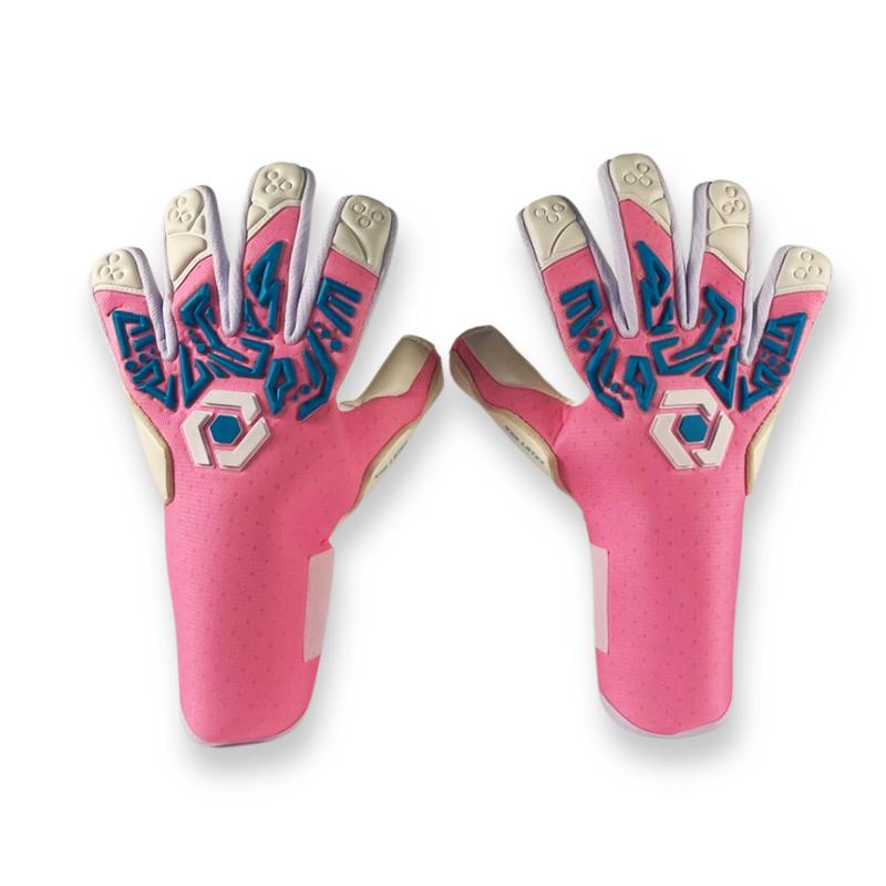 Prime Focus Goalkeeping Aura Pink Goalkeeper Gloves - Professional Quality with Negative Cut Design and Pro+ Contact Latex