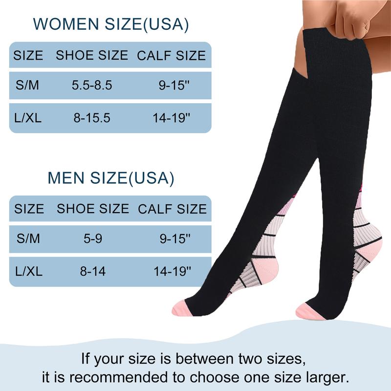 ISUNIE 4 Pairs Sports socks for Women & Men,Support for Sedentary Running Hiking christmas