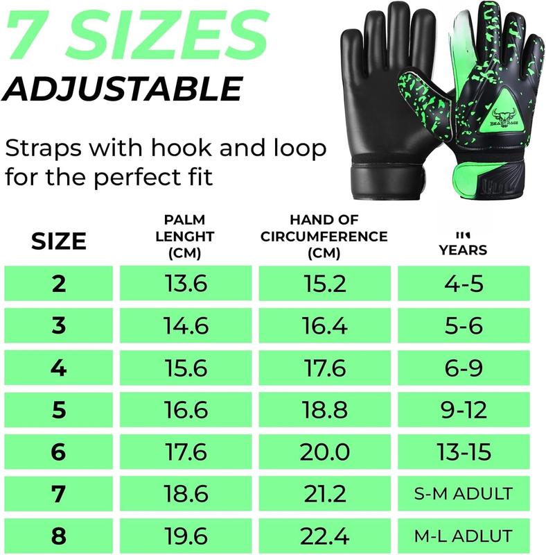 Goalkeeper Gloves for  Support Grip Youth Football Gloves  Junior Soccer Gloves for  6-15 Men  Boys Football Gloves