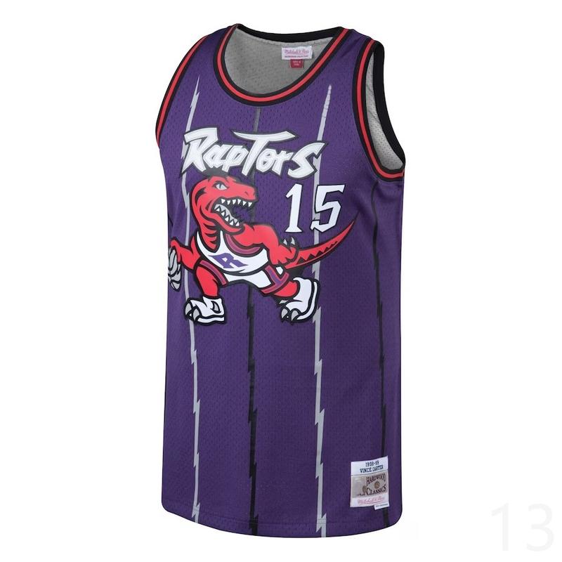 Vince Carter Men's Sleeveless stitched Basketball Jersey Purple 1998-99