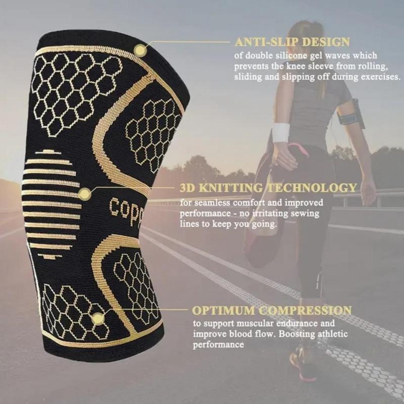 Breathable Knee Wrap, 1 Count Non-slip Knee Support for Christmas Gift, Knee Protector for Running Jumping, Sports Knee Protector for Men & Women