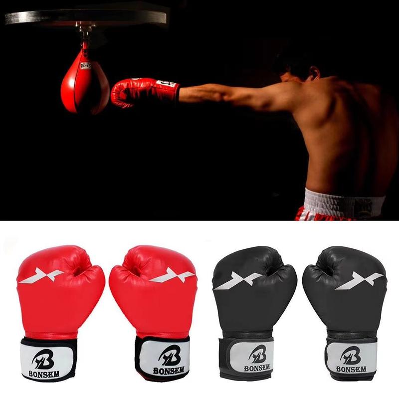 Boxing Gloves, 1 Pair PU Leather Boxing Punch Mitts, Professional Boxing Training Gloves, Martial Arts Training Gloves, for Men & Women