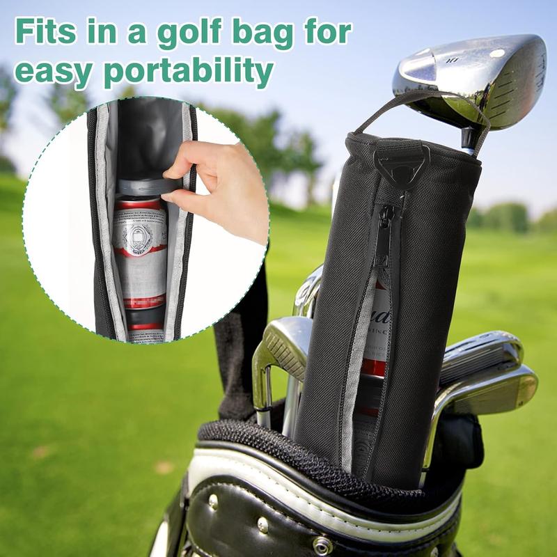 Golf Cooler Sleeve with 6 Ice Pucks- 7 Cans Golf  Cooler Bag Golf  Sleeve for Golf Bag to Keep Drinks Cold for Hours-  Golf Gift Golf Accessories for Fathers Men Women Golf Lovers