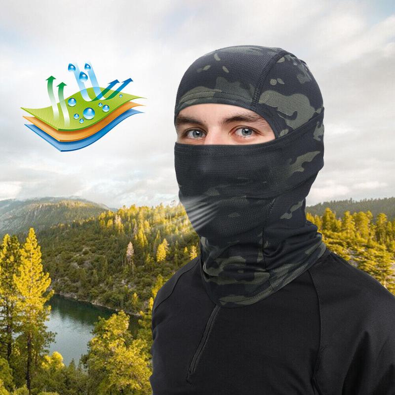 Camo Balaclava Face Mask UV Protection Ski Sun Hood Tactical Masks for Men Women