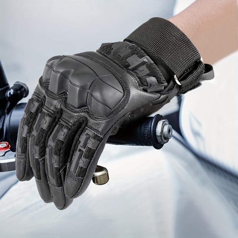 WTACTFUL Breathable Touch Screen Motorcycle Gloves With Hard Shell - Non-Slip, Comfortable Full-Finger Glove For Outdoor Sports Cycling