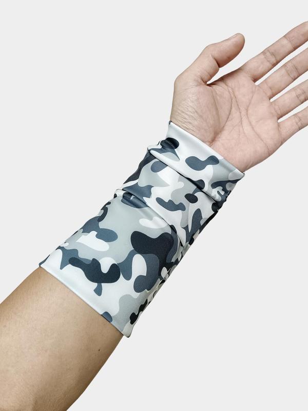 Camo Print Sports Wrist Bag, Zipper Design Portable Sports Wrist Pouch For Running Cycling Outdoor Activities